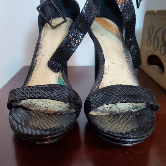 Calvin Klein Vivian Geo Snakeskin Platform Heeled Sandal, 10 - Picture 5 of 5